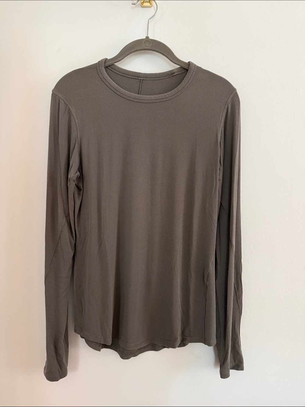 Lululemon Long Sleeve Crewneck Top — Taupe